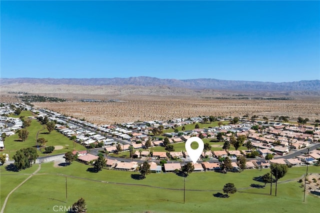 aerial view with a mountain view