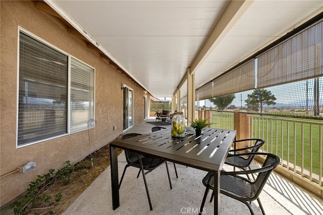 view of sunroom