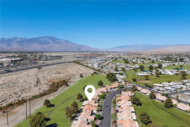 aerial view featuring a mountain view