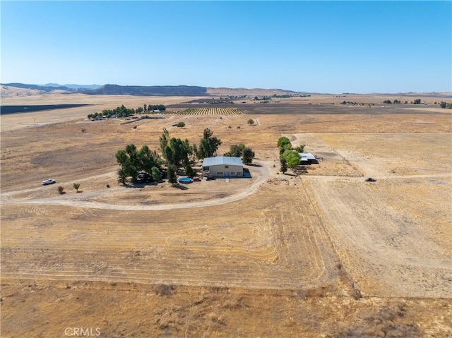 aerial view with a rural view and a mountain view