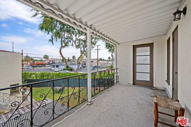 view of balcony