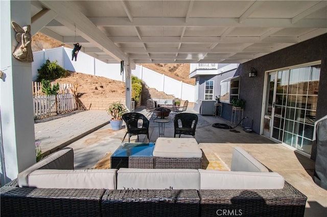 view of patio / terrace with outdoor lounge area