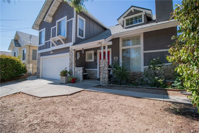 craftsman-style house featuring a garage