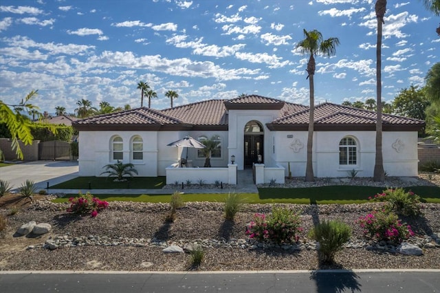 view of mediterranean / spanish house