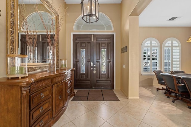 view of tiled entryway