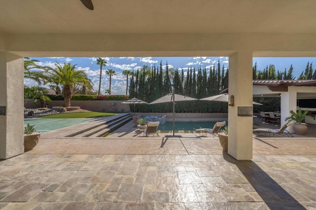 view of pool with a patio area