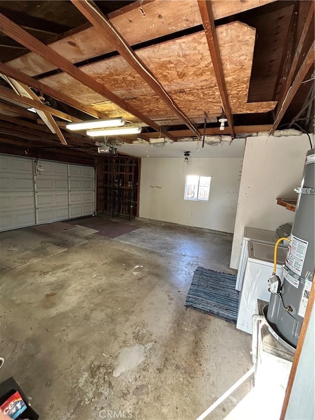 garage featuring fridge