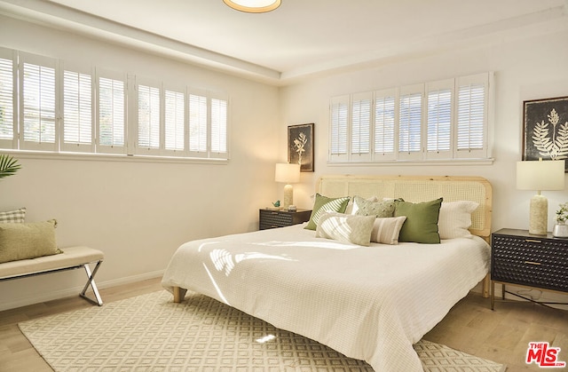 bedroom featuring hardwood / wood-style flooring