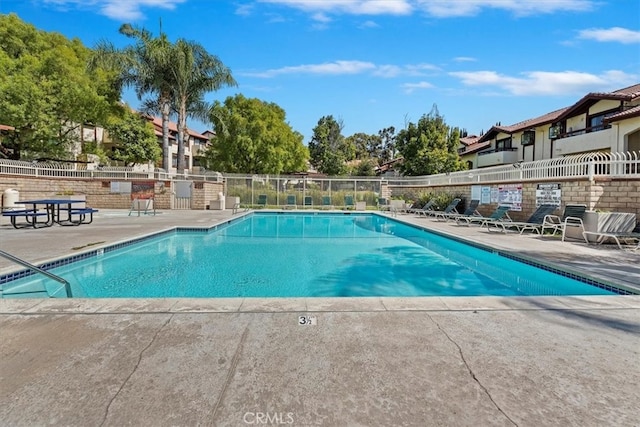 view of pool with a patio area