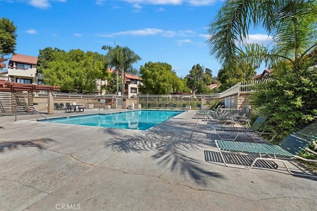 view of pool with a patio area