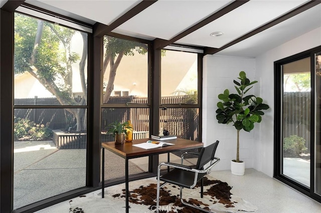 office space featuring a wealth of natural light