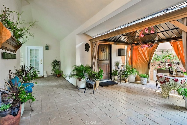 view of patio with a gazebo