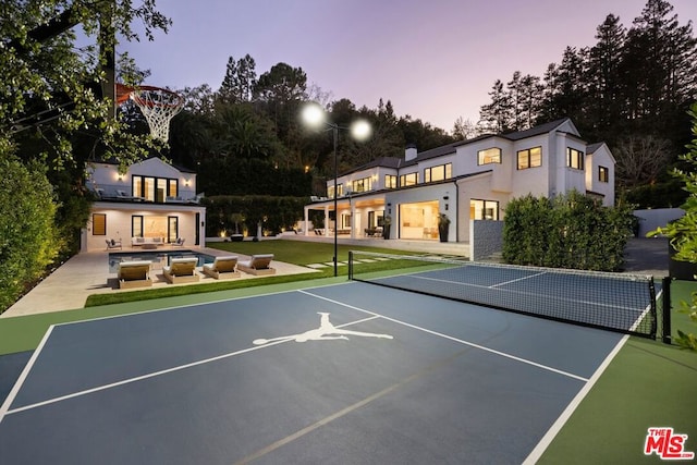 exterior space featuring basketball court