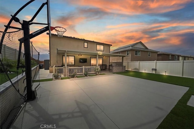 view of basketball court