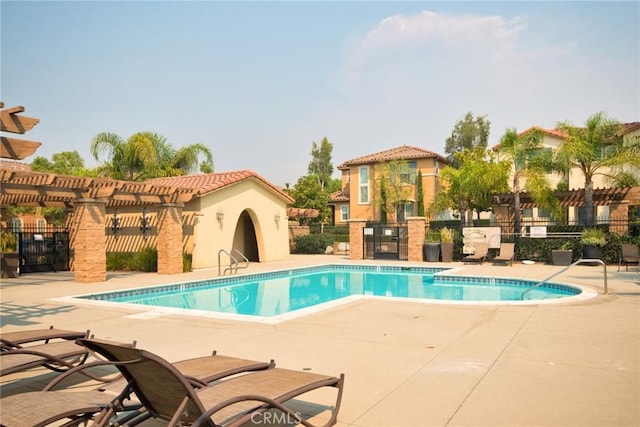 view of pool with a patio area