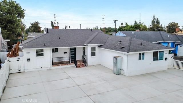 rear view of house with a patio area