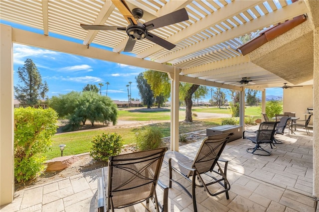 view of patio / terrace with a pergola