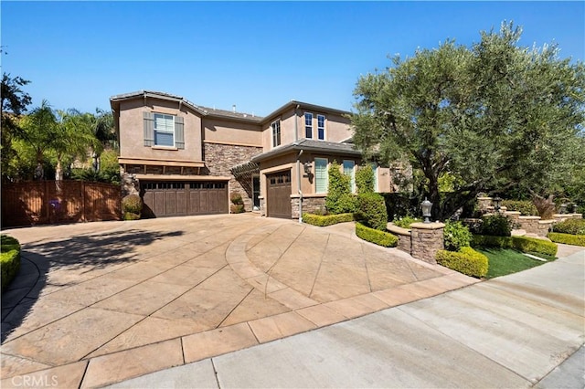 view of front of house featuring a garage