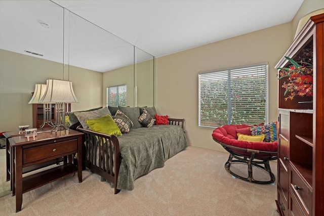 view of carpeted bedroom