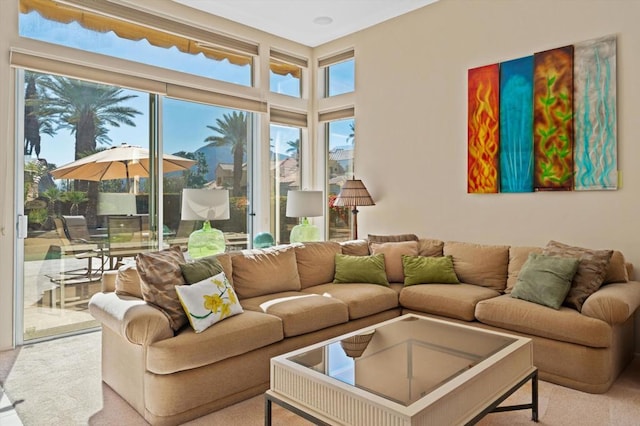 view of carpeted living room