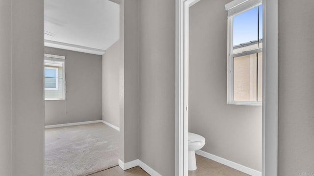 bathroom featuring toilet and plenty of natural light