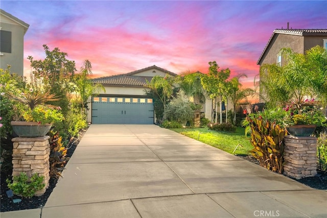 view of front of home featuring a garage