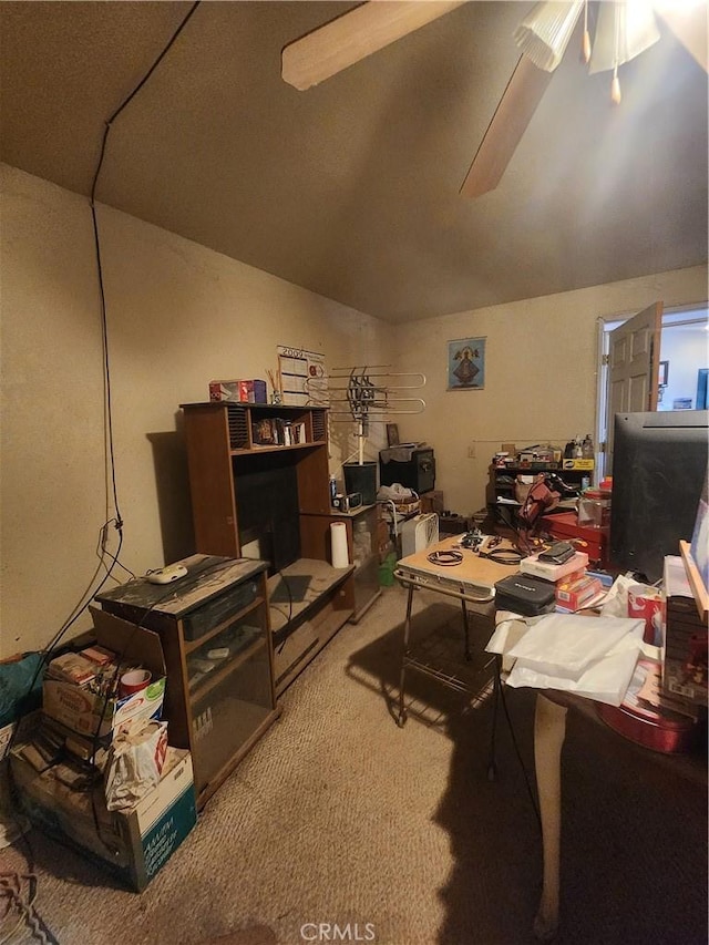 2763 US Highway 111, Imperial, CA 92251 - office space featuring vaulted ceiling, ceiling fan, and carpet flooring