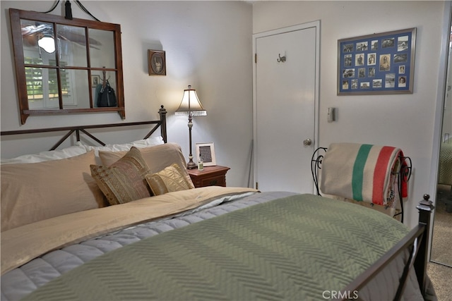 view of carpeted bedroom