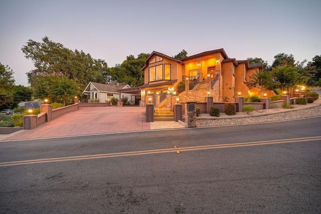 view of front of home featuring a garage