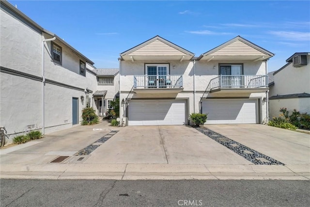 view of property featuring a garage