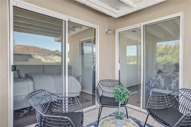 balcony with a patio