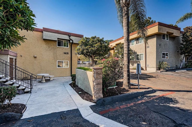 view of community with a patio area