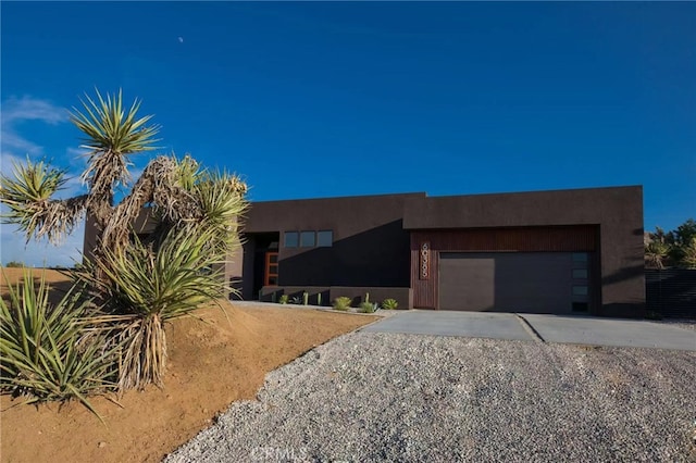 adobe home with a garage