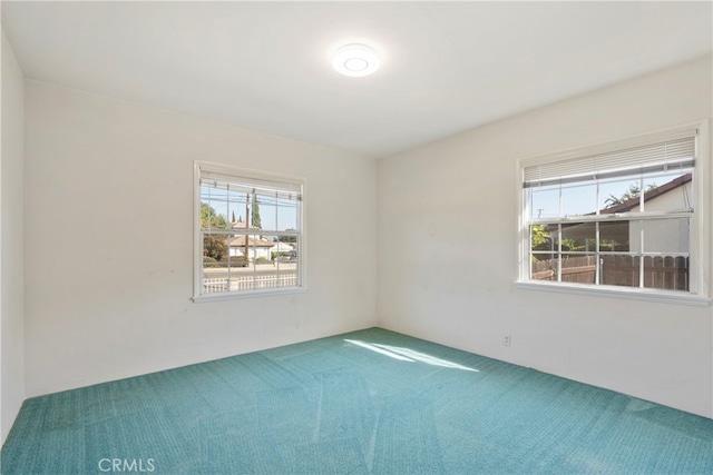 view of carpeted spare room