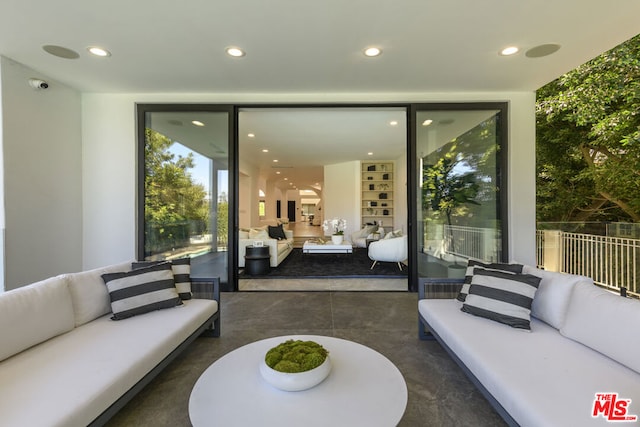 view of patio featuring an outdoor hangout area