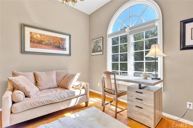 1385 Corberosa Dr, Arroyo Grande, CA 93420 - home office featuring light wood finished floors and baseboards