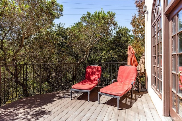 view of wooden terrace