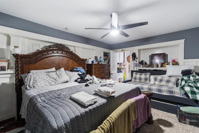 3838 Van Dyke Ave, San Diego, CA 92105 - carpeted bedroom with ceiling fan