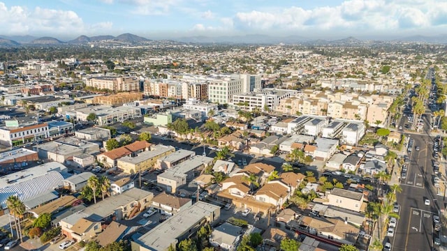 bird's eye view with a mountain view