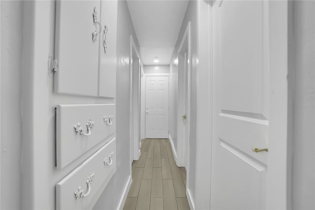 hallway featuring light hardwood / wood-style floors