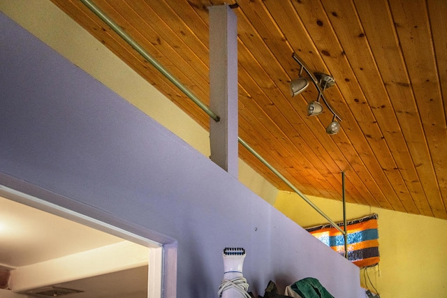 room details with wood ceiling