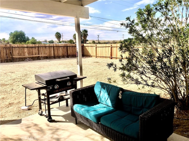 view of patio / terrace featuring outdoor lounge area