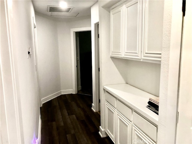 hall featuring dark hardwood / wood-style flooring