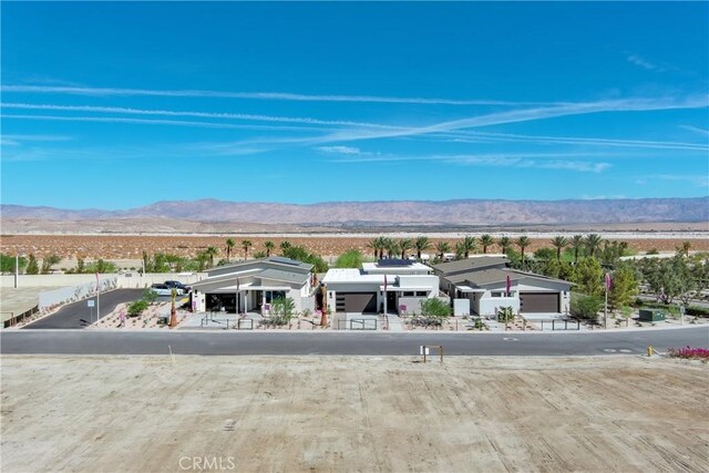 bird's eye view with a mountain view