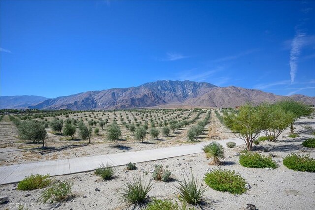 view of mountain feature featuring a rural view