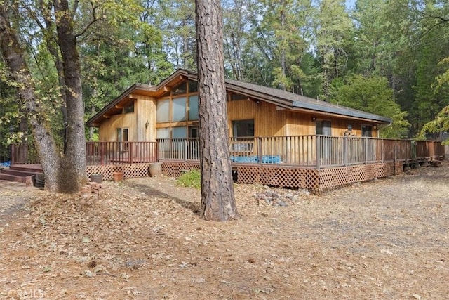 exterior space with a deck