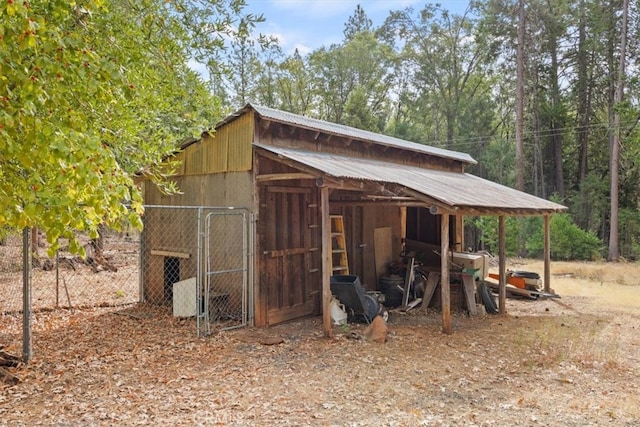 view of outdoor structure