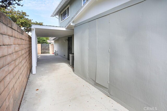 view of home's exterior with a patio area