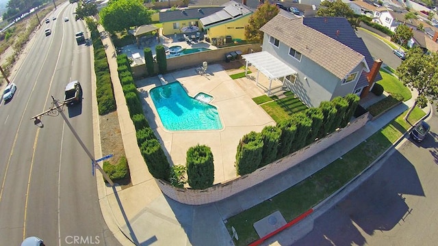 birds eye view of property