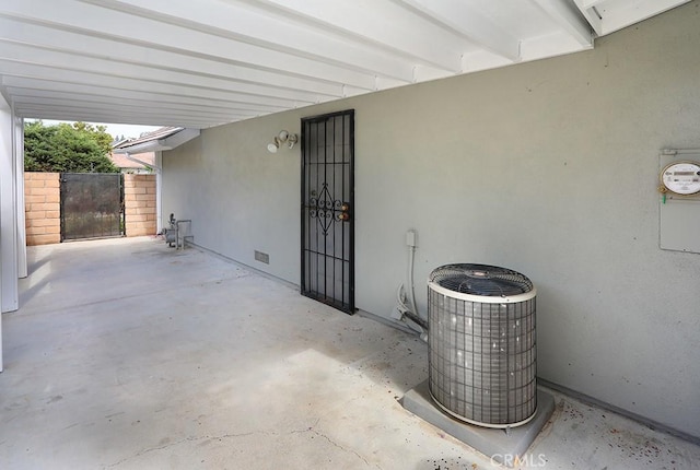 view of patio with cooling unit